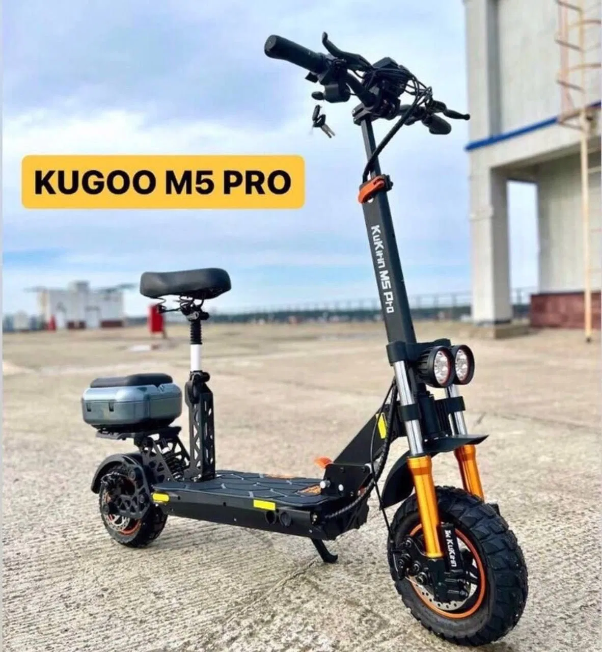 Kugoo M5 Pro 1200W 3-speed Mode Folding Electric Offroad Scooter with 11 inch Tires & LCD Display(Black) – 3 Months Free Warranty