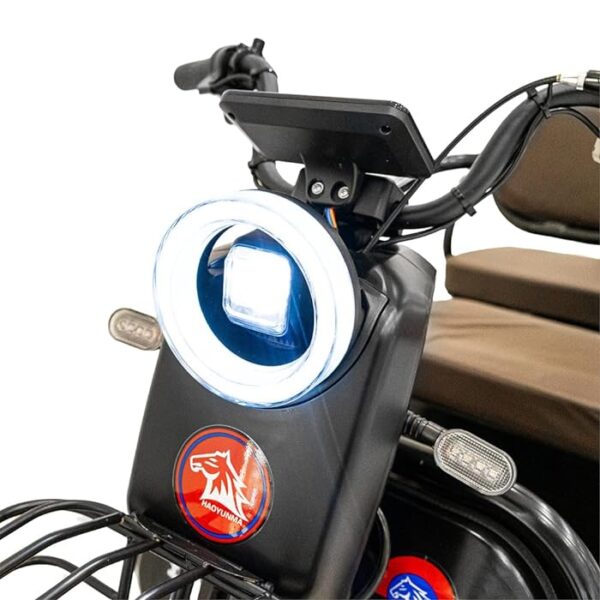 X2c Medium electric tricycle three wheel electric vehicle [Pistachio, Gray, Almond] - Image 4