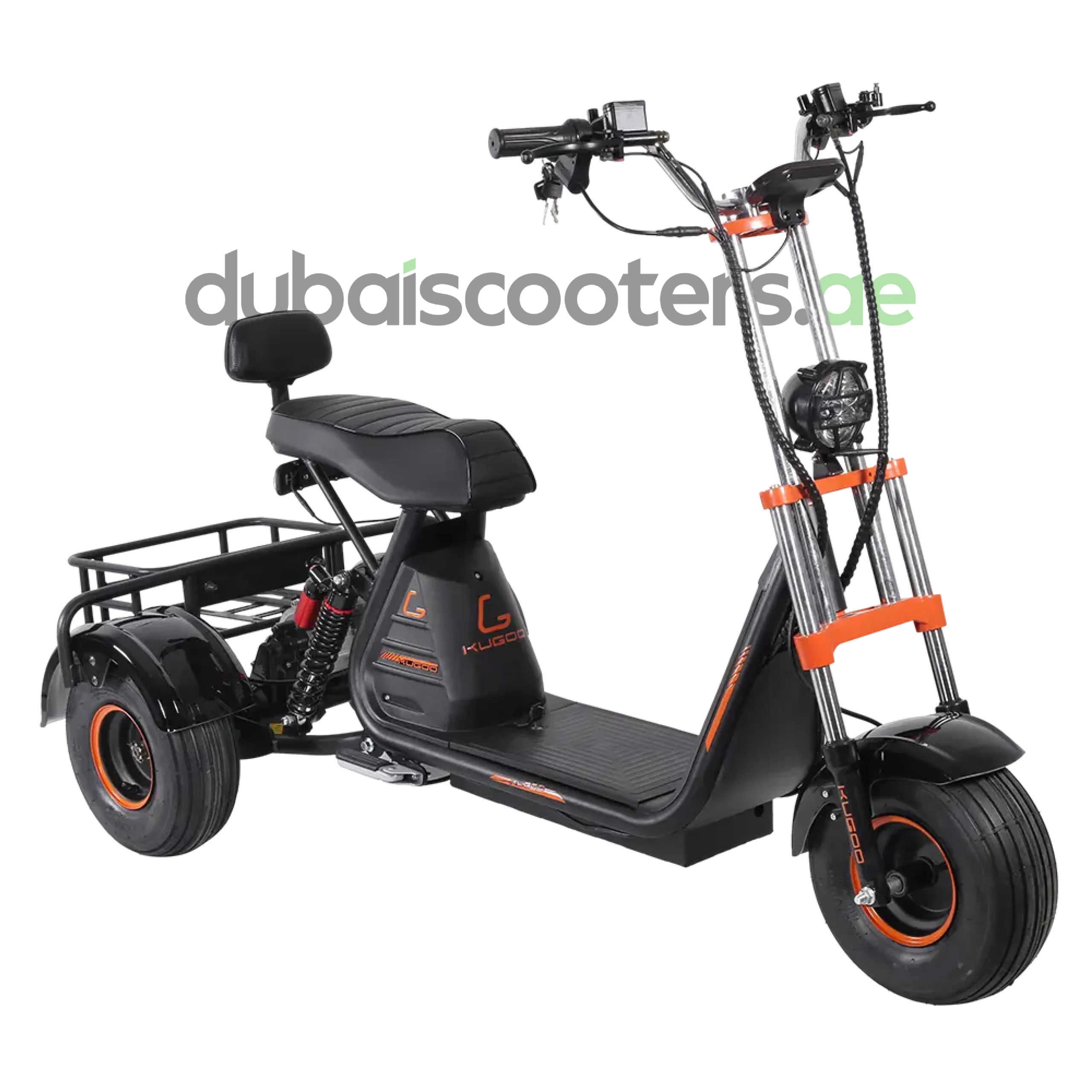 Kugoo C4 Electric Trike – 3-Wheels Electric Scooter with Powerful Motor and Rear Cargo Rack